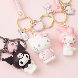 DZYSGY Penguin PVC Keyring Jewelry My Melody Accessories Cinnamoroll Frog Bag Charm Keychain Key Rings Car Pendant
