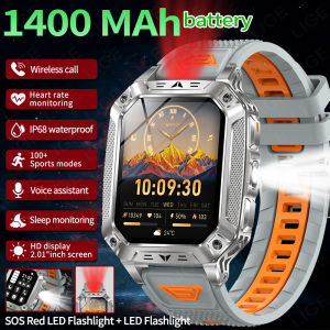 LIGE Smart Watch Men 1400mAh Large Capacity Battery Outdoor SOS Flashlight IP68 Sports Fitness Tracker Voice Calling Smart Women Watch For Android IOS