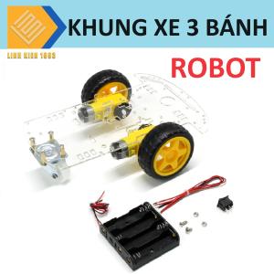Bộ khung xe Robot 3 bánh Mica trong suốt