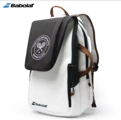 SG Local - BABOLAT Pure Wimbledon Backpack (White/Grey) - Tennis Badminton Bag