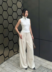 Quần suông ống rộng (CÓ BIGSIZE 40 - 80KG) vải tây cạp cao kiểu dáng quần suông ống rộng nữ Quần Suông -DTS- Mã 6340