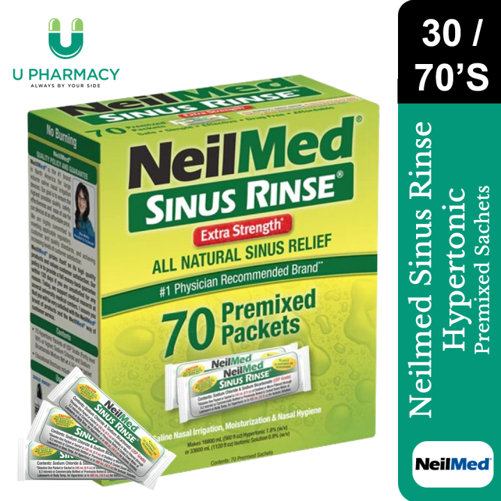 (U Pharmacy) Neilmed Sinus Rinse Extra Strength Hypertonic Packets 30 / ...