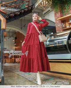 Sheeva 4 Gamis Wanita Terbaru Terlaris Murah Kekinian Kasual Trendy Dress Pesta Kondangan - Matt Airflow Uragiri (ALL SIZE) - Free Masker - Cantik Saat Hari Raya (SUBSIDI ONGKIR)