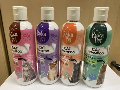 แชมพูสัตว์เลี้ยงและครีมนวด สำหรับแมว PAKA PET 250 ml