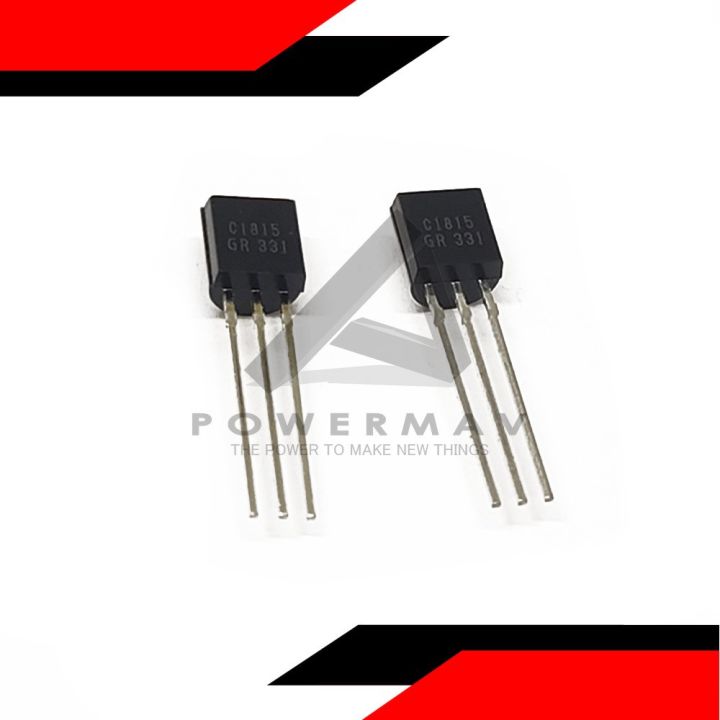 2pcs original c1815 transistor 2SC1815GR TO92 2SC1815 TO-92 C1815 2SC1815-GR Transistor Triode Transistor TO-92 for pcb breadboard arduino uno mega nano due pro mini micro raspberry pi 2 3 4 powermav electronics