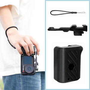 DJI Action 5Pro/4/3 ด้ามจับถ่ายภาพ Xplorer Grip Kit สำหรับถ่าย Vlog พร้อมปุ่มชัตเตอร์ กันสั่น จับถนัดมือ สายรัดข้อมือ ติดตั้ง Cold Shoe ได้ พกพาสะดวก