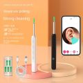 NE3-D Visual Ear Pick with Camera - HD Otoscope for Adults/Kids, 8-Piece Set with Headband & Magnifying Light, 50mins Battery (Black/White). 