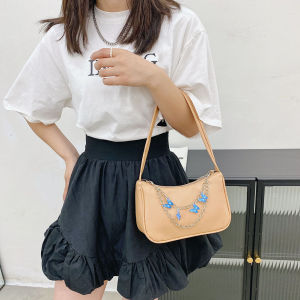 【Fashion Park】♬ 2023 ยอดนิยม INS ผีเสื้อโซ่กระเป๋าถือผู้หญิงแฟชั่นขนมน่ารักสีกระเป๋าสะพายไหล่