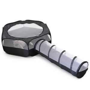 Teeker Pet Playpen Foldable Tube & Playpen Toy Play Tunnel Tent House Dogs Playtube Scratchproof Boredom Pet Indoor Entertainment Toy
