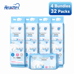【Rainbow Culture】 【4/8Packs】心相印Hearttex Pocket Wet Toilet Paper 7 Wipes Mini Moist Tissue for Travel Personal Cleansing