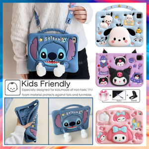 For Huawei HonorPad X9A 11.5 inch 2025 X8A 11 inch MatePad SE 11 MatePad Air 11.5 11.5S MatePad11 Casing Kids Friendly 3D Cartoon Soft Silicone Tablet Casing with Stand Cover