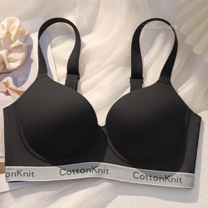 INTIMA Letter Pattern Bra for Women Seamless Wireless Anti-sagging Push up Bralette Plus Size Lingerie 75BC-95BC