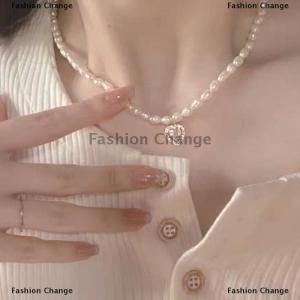 [COD] Fashion Change Fashion Korean Style Freshwater Necklace For Women Gentle Vintage Clavicle Chain Zircon Pendant Necklace Party Jewelry