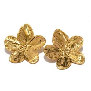 Exquisite Large Flower Studs Earrings For Women Featuring High Quality Alloy Material And Long Lasting Color Retention