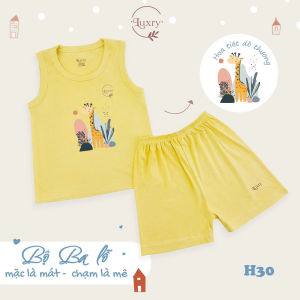 Bộ ba lỗ nhà Luxry chất liệu Lux Doux cao cấp thông thoáng cho bé trai bé gái từ 9 tháng đến 6 tuổi