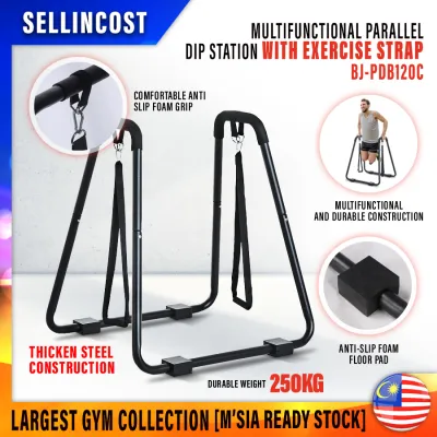 SellinCost Parallel Dip Bar Body Press Push Up Bar Dip Station Dip Stand Bar Muscular Training Pull-up Multi-functional Fitness Training Gym Equipment Fitness Exercise Strength Rack PDB120C