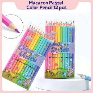 12 Color Macaron Pastel Colored Pencil Set for Children and Students Drawing Coloring