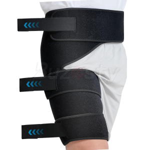 Buzesty Adjustable Hip Brace Groin & Hamstring Compression Wrap for Men Women Thigh Compression Sleeve With 6 Pressure Straps Buttock & Quad Support Upper Leg Brace for Sciatic Nerve Pain Bursitis