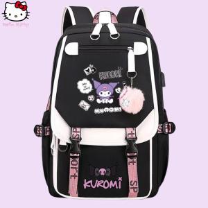 Christmas gifts Halloween Anime Kuromi Student Schoolbag Sanrio Kawaii Cartoon Large Capacity Teenagers Lightweight Backpack College Fashion Travel Bag