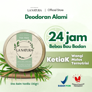 La Natura Natural Deodorant Tea Tree  BPOM / Natural ingredients / Penghilang Bau Badan / Tanpa Bahan Kimia