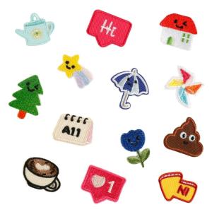 13 Pcs House Sew On/Iron On Patches Kettle Embroidered Patches Umbrella Sewing Patches Applique for Backpacks Decoration