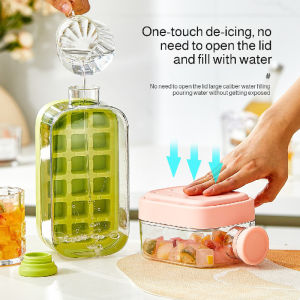 Easy Press Ice Cube Tray Silicone Ice Maker Non Stick Quick Release Portable Straw Cup Ice Tray Kitchen Appliance