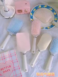 Lược massage đệm khí hình bầu dục phong cách dễ thương chống tĩnh điện dùng cho gia đình giúp mượt tóc và massage đầu