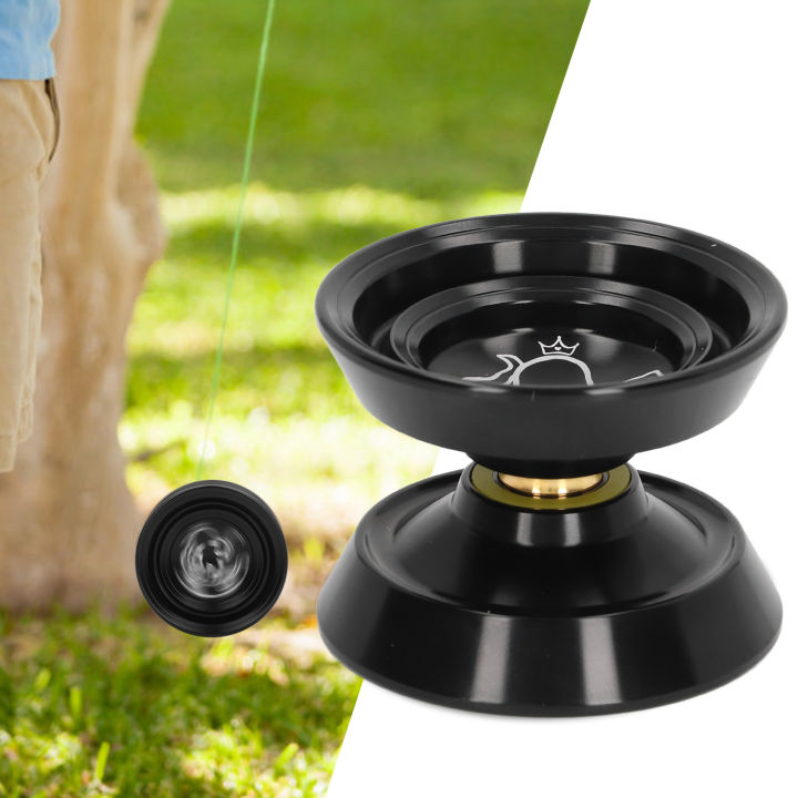 YoYo Compétition Aluminium Non Réactif - Fade Avancé - Avec 3 Cordes - Or Noir - Pour Débutants Et Pros - 5