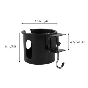 FOUNDTWO Adjustable Cup Holder 360 Degree Rotating Non Slip Clip On Cup Holder Coffee Mug Arm Clamp Stand Desk Mug Bracket Desk Table Edge