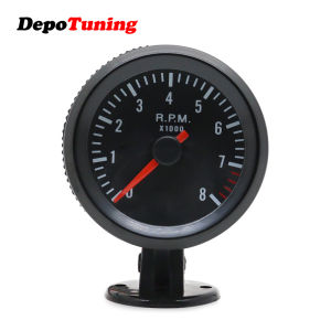 2" 52mm Car Meter Tachometer RPM Gauge 0-8000RPM Analog Black Case With White LED For 1-8 Cylinders Gasoline Car