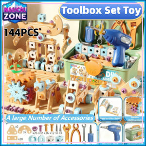 DIY Tools Toys for Kids Electric Drill Screw Toolbox Set Assembly Toy Simulation Repair Tools Educational Toys Childrens Play House Toy