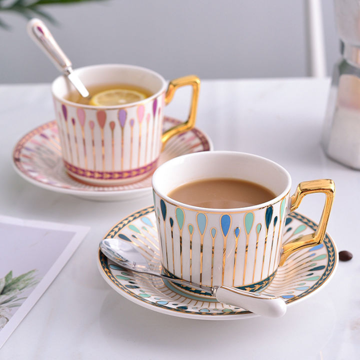 Luxury And Elegant Ceramic Coffee Cup And Saucer Set Onhand | Lazada PH