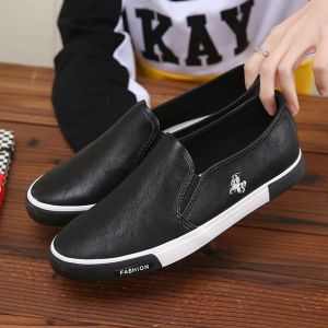 Lesvago Casual Shoes Men Comfortable PU Leather Mens Loafers Handmade Design Flats Sneakers Men Slip on Lazy Driving Brand Men Shoes Size 39-45