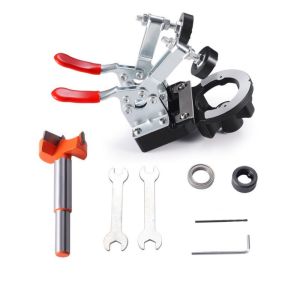 Pembukaan Lubang Yang Tepat 35mm Mata Bor Engsel 3 Bantalan Pelubang Engsel Sendok Hinge Hole Drill Guide Alat Bantu Bor Engsel Sendok