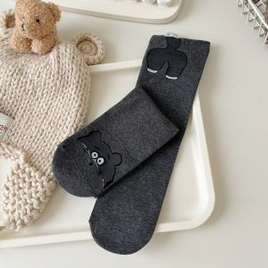 4Pairs Cartoon 3D Animal Mid-Calf Socks Women Cotton Breathable Autumn and Winter Socks Soft Cozy High Socks