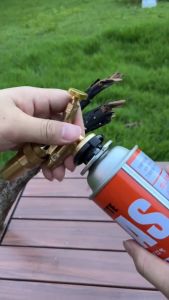 Welding Nozzle Heat Flame Gun Blue Automatically Torch Copper Bronze Brazing Blow Torch Butane Gas