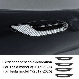 4PCS ABS Door Handle Cover For Tesla Model 3 Model Y 2017-2023 Model3 Highland 2024 ModelY Juniper 2025 Frost-proof Accessories