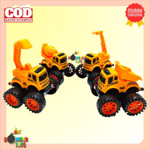 Mainan Anak Mobil Zap Konstruksi Monster Truck Koleksi Keruk Crane Molen Bangunan Lucu Imut 4WD
