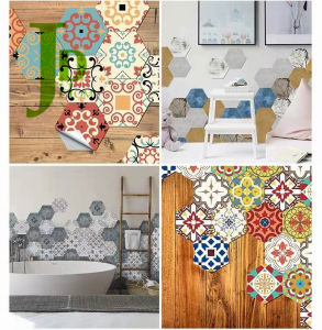 Wallpaper PVC Self Adhesive Water proof Sticker Kitchen Oil Proof Home Wall Decor For Living Room Bedroom Background Wall Stickers Moisture Proof Decoration Thicken Polygon Sticker DIY