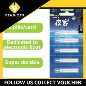 [Csndices] 5PCS YK CR425 Float Tools Luminous Lake River Fishing Buoy Electric Floats Bobber Tools Tackle Night Fishing Accessories