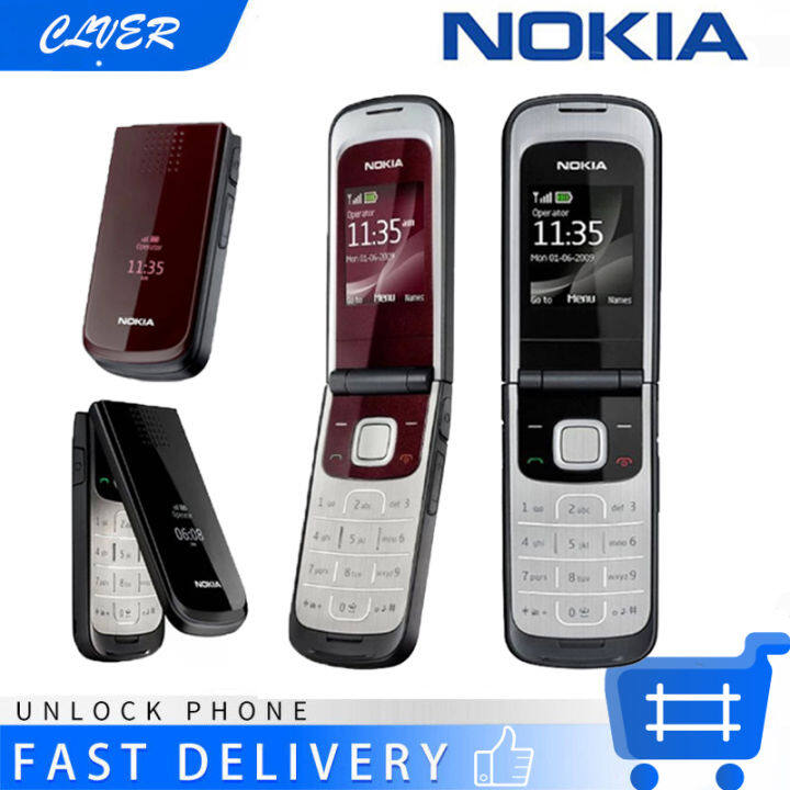 Nokia 2720 Fold Original Unlocked 1.8 Inch 3G Cellphone Screen