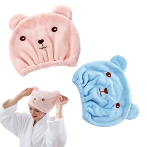 Plush Corals Fleece Hair Wrap Towel Fast Absorbing Lightweight Bath Accessory For Daily Hair Care Gym Swim Or Home Use