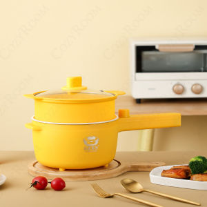 หม้อไฟฟ้ามัลติฟังก์ชั่นหม้อไฟฟ้าเอกประสงค์หม้อไฟฟ้ากะทะไฟฟ้าทอดต้มลวกนึ่งผัดอุ่นพกพาสะดวกหม้อต้มหม้อต้มไฟฟ้า Electric pot