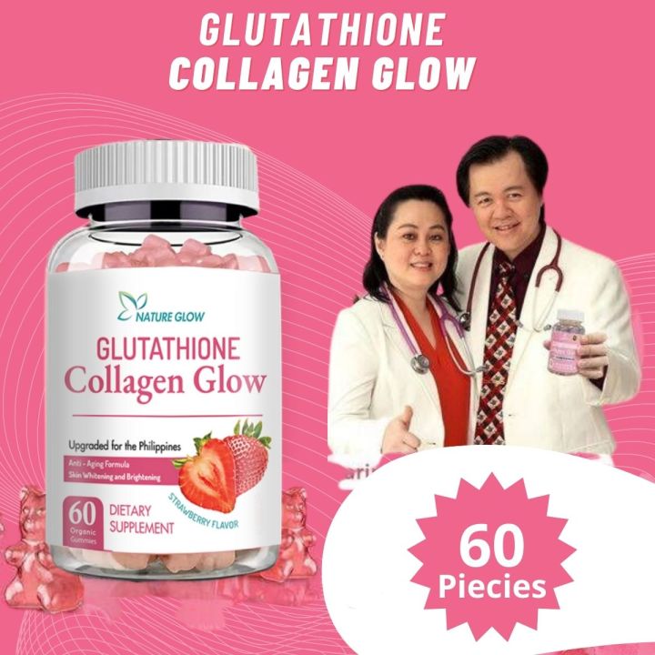 [ON HAND] NATURE GLOW Glutathione Collagen Glow strawbery flavor With ...