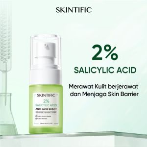 SKINTIFIC 2% Salicylic Acid Anti Acne Serum 20ml Serum Jerawat Melembabkan wajah Facial Serum