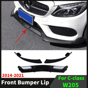 Front Bumper Lip Chin Guard Deflector Facelift Tuning For Mercedes Benz C class W205 2014-2021 C200 C260 C180 C300 Protector Refit