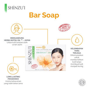 Shinzui skin lightening soap kemasan 80g.