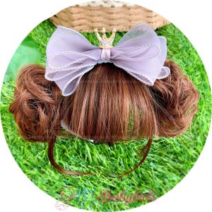 Bờm Tóc Giả Xoăn 2 Bên Cho Bé Kiểu Nơ Vương Miện Dễ Thương