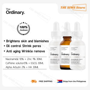 The ordinary Niacinamide 10%+Zinc 1% + Alpha Arbutin 2%+HA + Caffeine solution 5%+EGCG Serum & Essencegenuine eliminate swelling reduce dark circles brighten and tighten around the eyes brighten whiten shrink pores inhibit melanin【Ready stock】