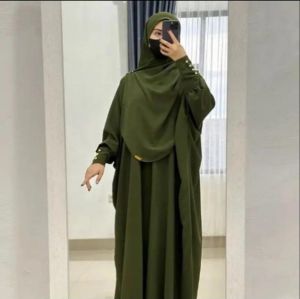 ABAYAVIRAL 2026 JUMBO/GAMIS SET INARA/ABAYA/BAJU MUSLIMAH BAHAN ADEM COTTON CRINKLE/KAFTAN UKURAN SMLXL